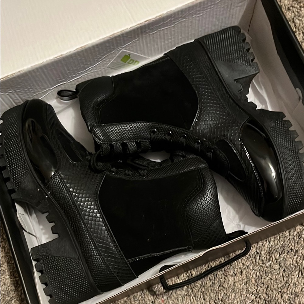 Fashion Nova Black Leather Boots